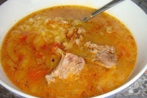 Суп харчо по-грузински с грецкими орехами